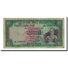 Banknote, Ceylon, 10 Rupees, 1973-08-21, KM:74b, VF(20-25)