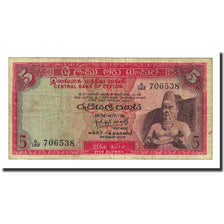 Banknote, Ceylon, 5 Rupees, 1974-07-16, KM:73b, VF(20-25)