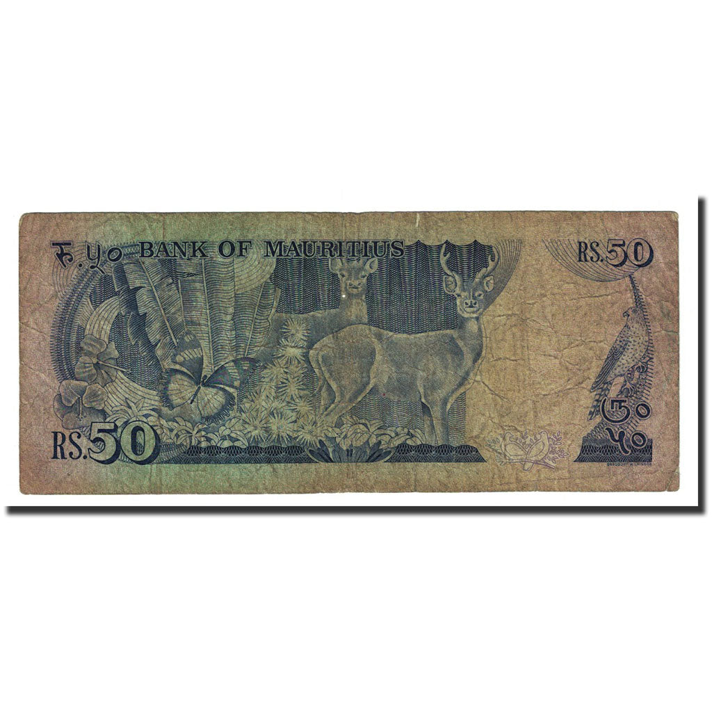 Banknote, Mauritius, 50 Rupees, Undated (1986), KM:37a, VF(20-25)