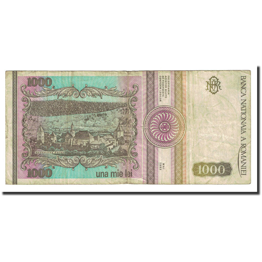 Banknote, Romania, 1000 Lei, Mai 1993, KM:102, EF(40-45)