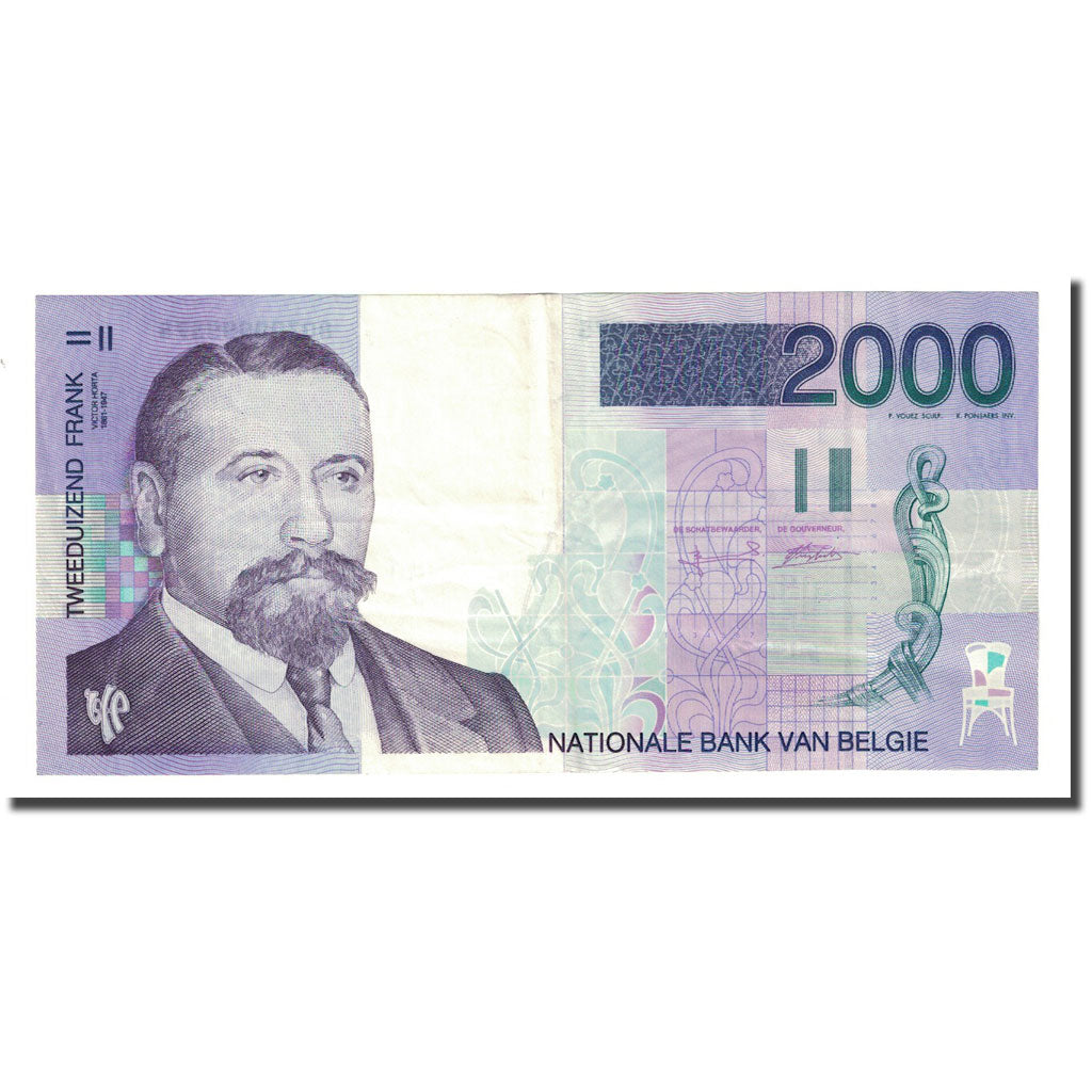 Banconote, Belgio, 2000 Francs, 1994-2001, KM:151, BB