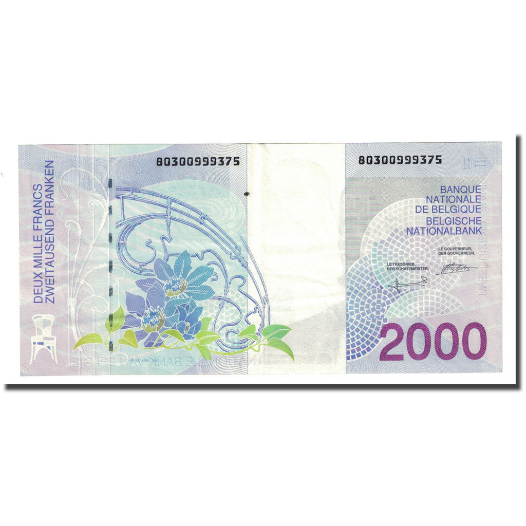Banconote, Belgio, 2000 Francs, 1994-2001, KM:151, BB