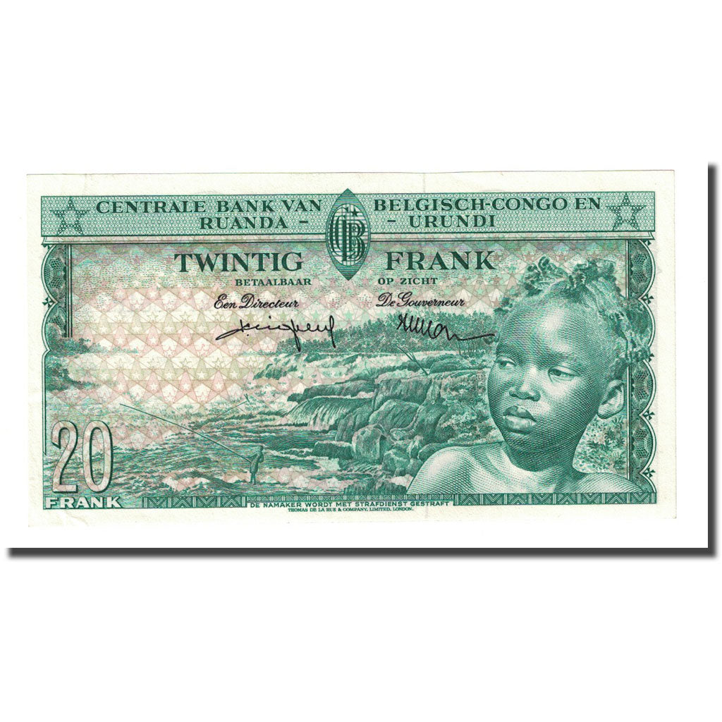 Banknote, Belgian Congo, 20 Francs, 1959-06-01, KM:31, UNC(63)