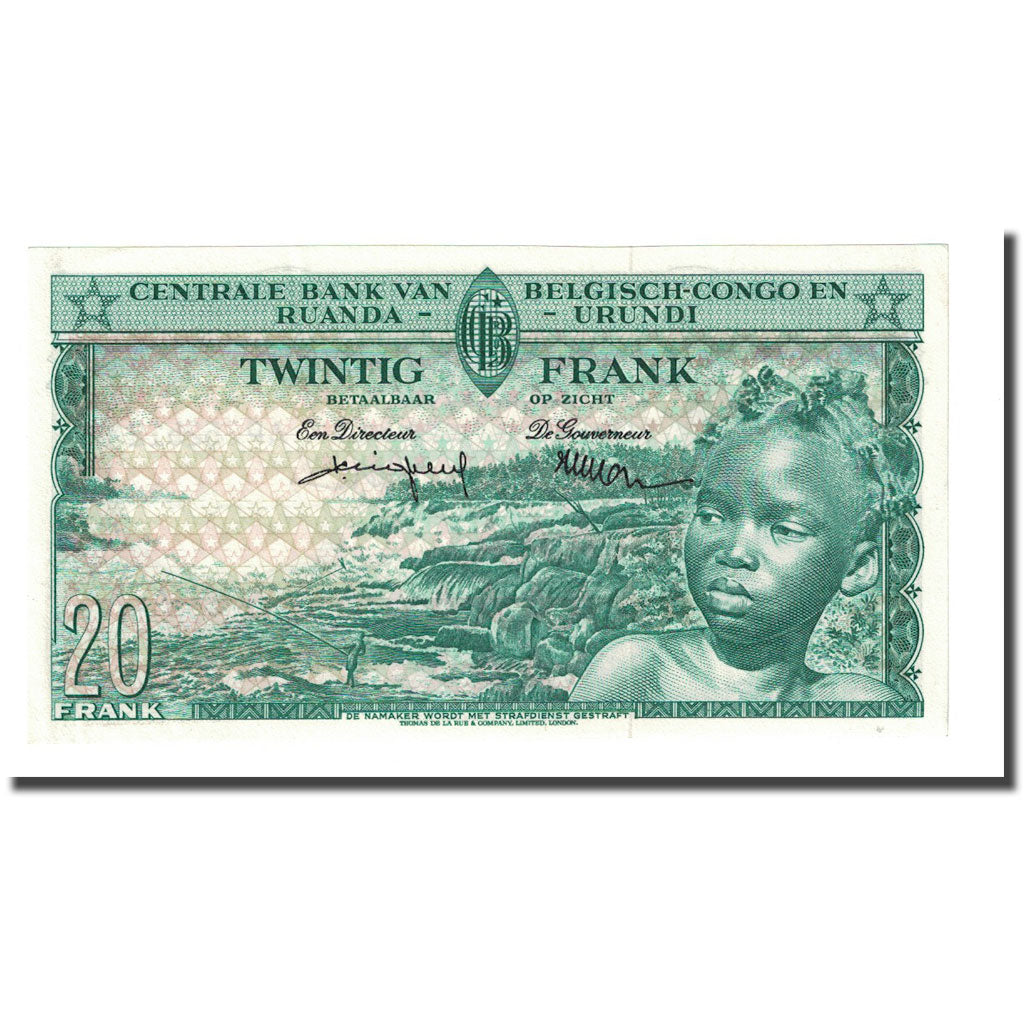 Banknote, Belgian Congo, 20 Francs, 1959-06-01, KM:31, UNC(65-70)