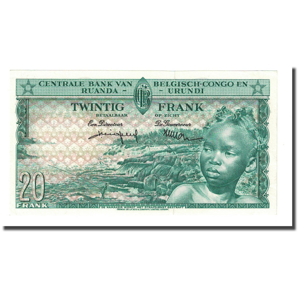 Banknote, Belgian Congo, 20 Francs, 1959-06-01, KM:31, UNC(63)