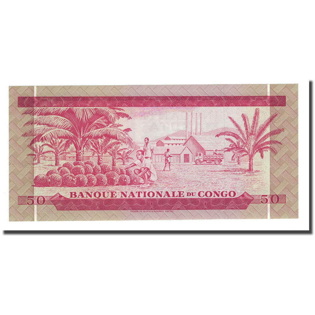 Banknote, Congo Democratic Republic, 50 Makuta, 1967-01-02, KM:11a, UNC(65-70)