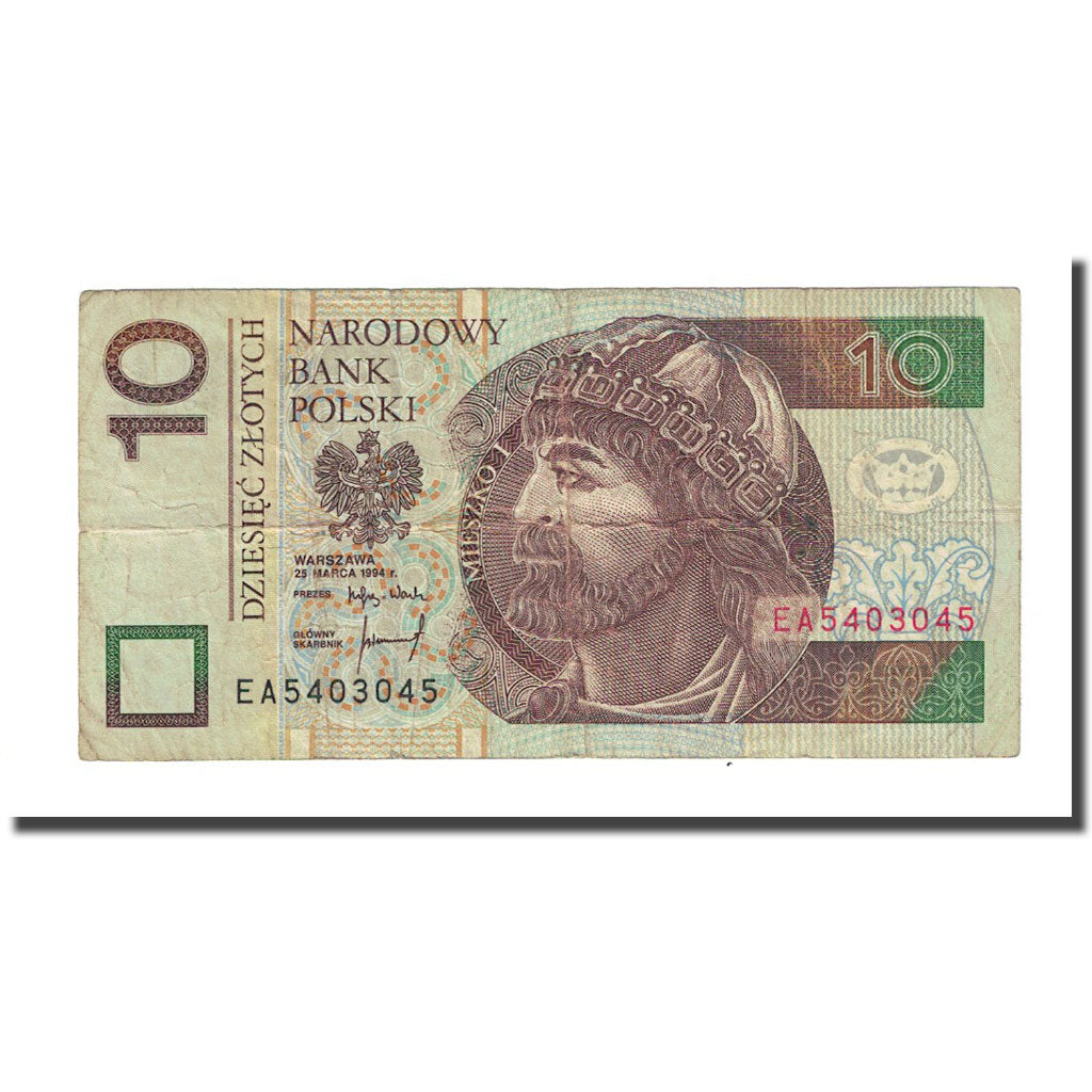 Banknote, Poland, 10 Zlotych, 1994-03-25, KM:173a, VF(20-25)