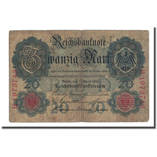 Banknote, Germany, 20 Mark, 1910-04-21, KM:40b, VF(20-25)