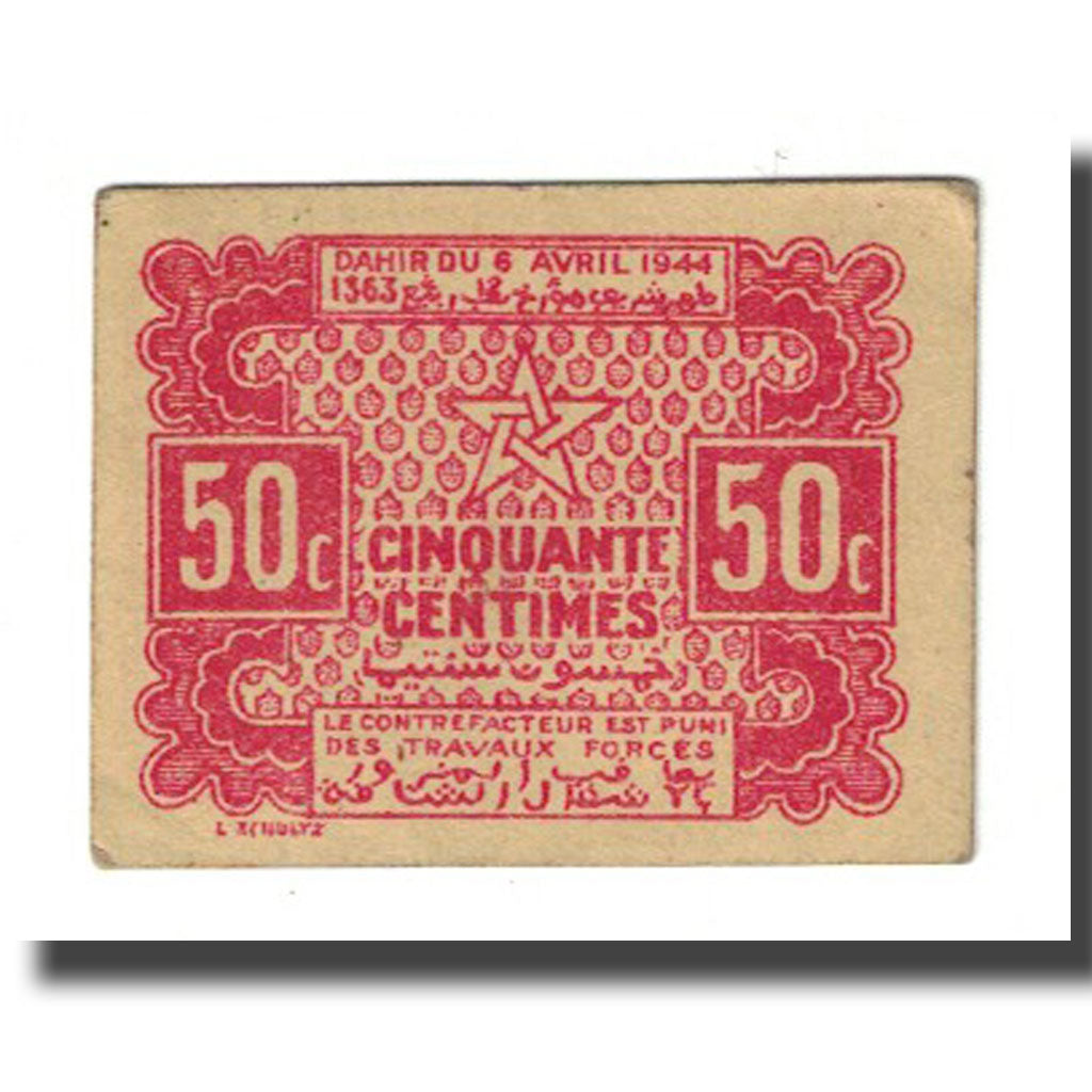Banknote, Morocco, 50 Centimes, 1944-04-06, KM:41, EF(40-45)