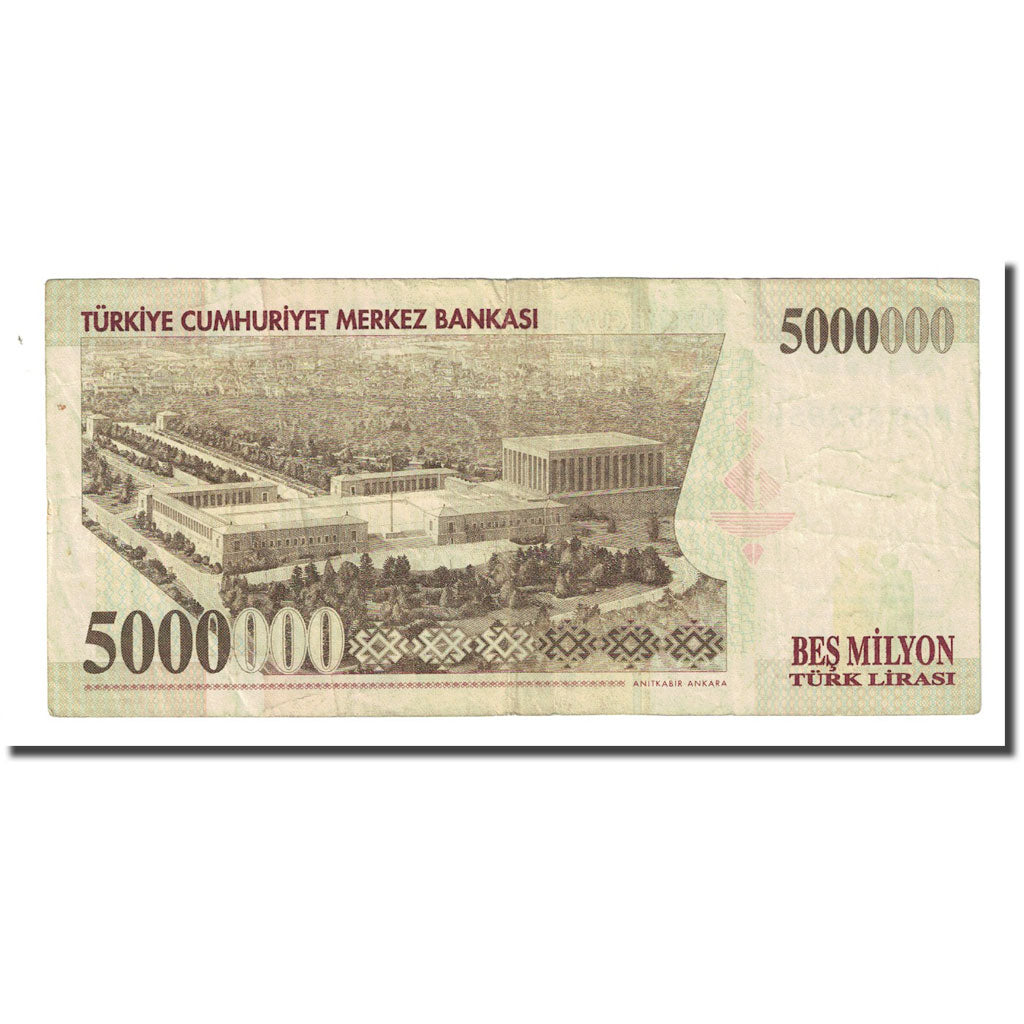 Banknote, Turkey, 5,000,000 Lira, L.1970, KM:210, EF(40-45)