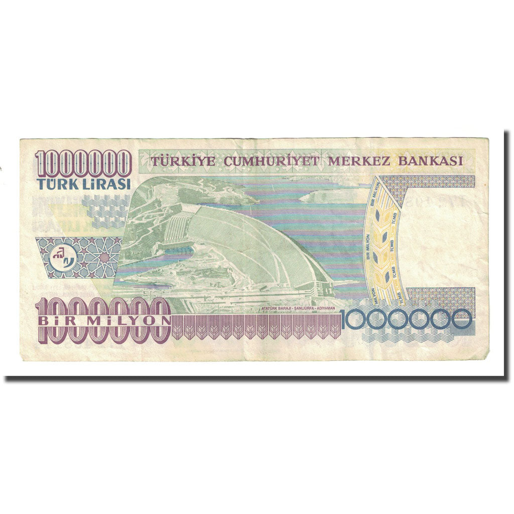 Banknote, Turkey, 1,000,000 Lira, L.1970, KM:213, EF(40-45)