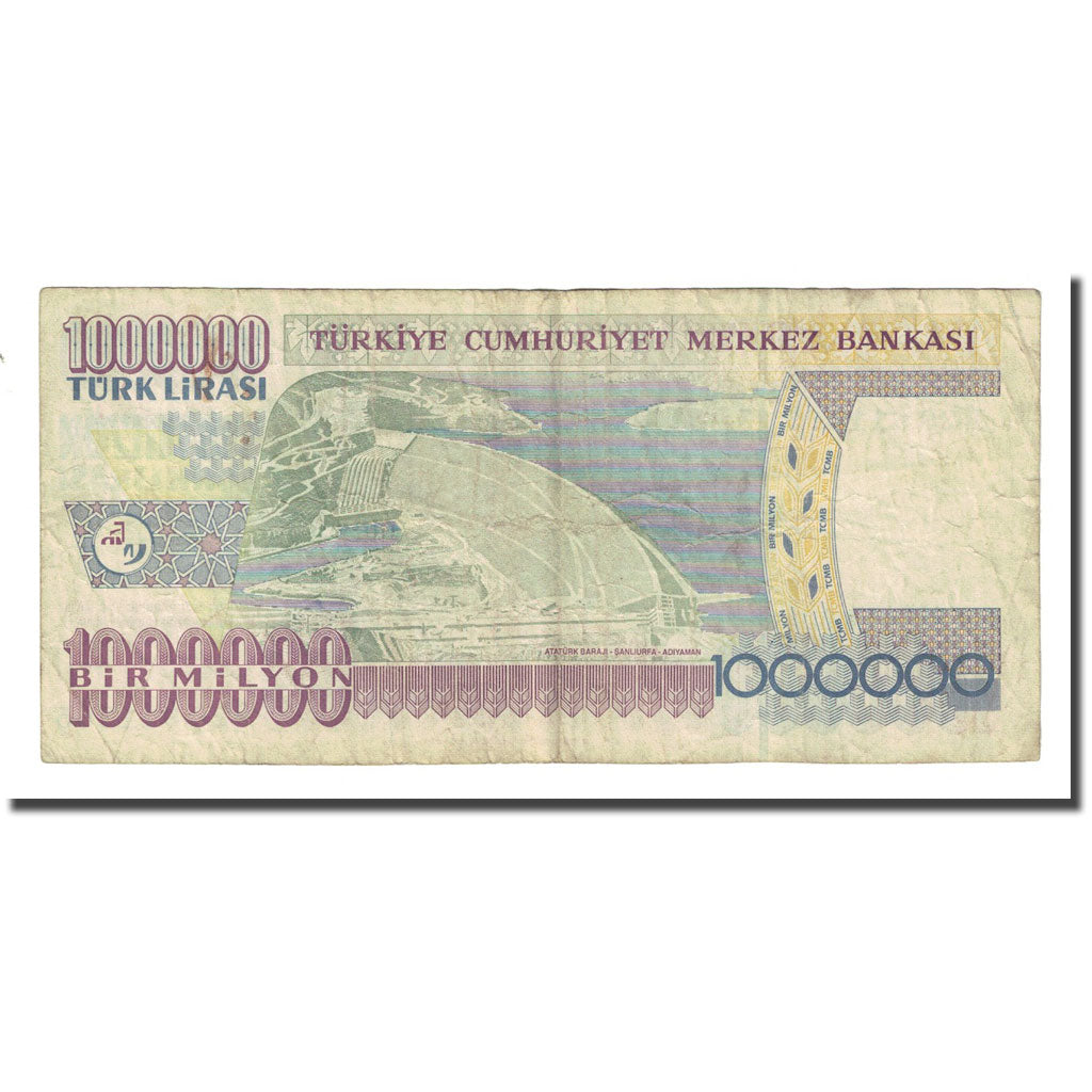 Banknote, Turkey, 1,000,000 Lira, L.1970, KM:213, VF(20-25)