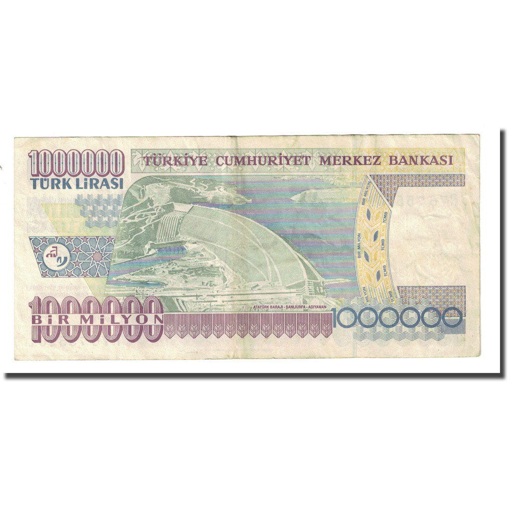 Banconote, Turchia, 1,000,000 Lira, L.1970, KM:213, BB+