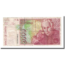 Banknote, Spain, 2000 Pesetas, 1992-04-24, KM:164, VF(30-35)