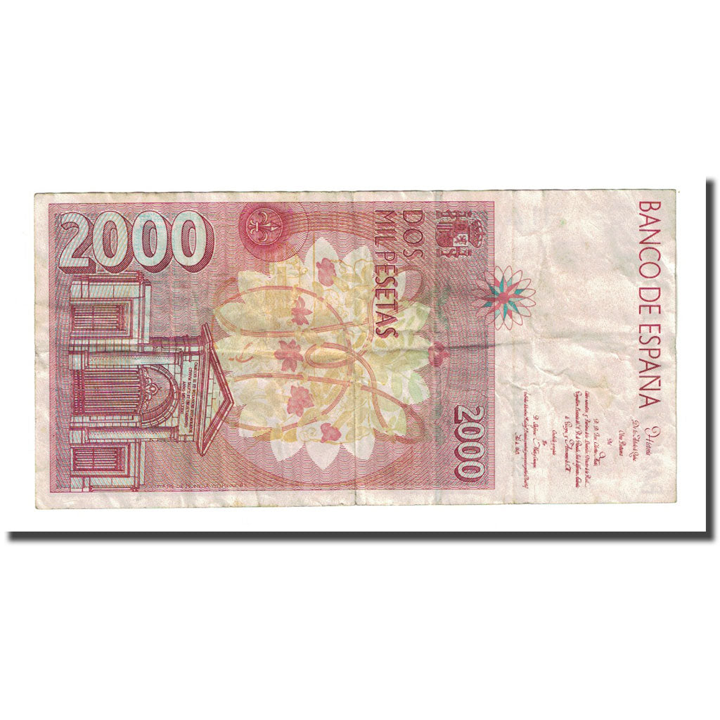 Banknote, Spain, 2000 Pesetas, 1992-04-24, KM:164, VF(30-35)