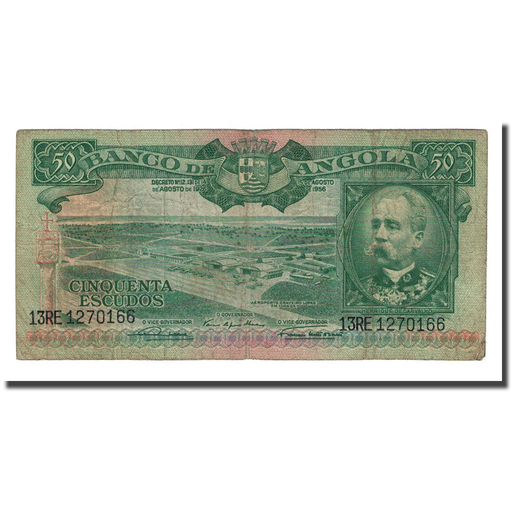 Banknote, Angola, 50 Escudos, 1956-08-15, KM:88a, VF(20-25)