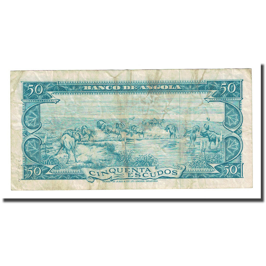 Banknote, Angola, 50 Escudos, 1962-06-10, KM:93, VF(20-25)