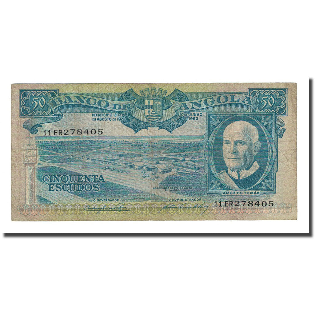 Banknote, Angola, 50 Escudos, 1962-06-10, KM:93, EF(40-45)
