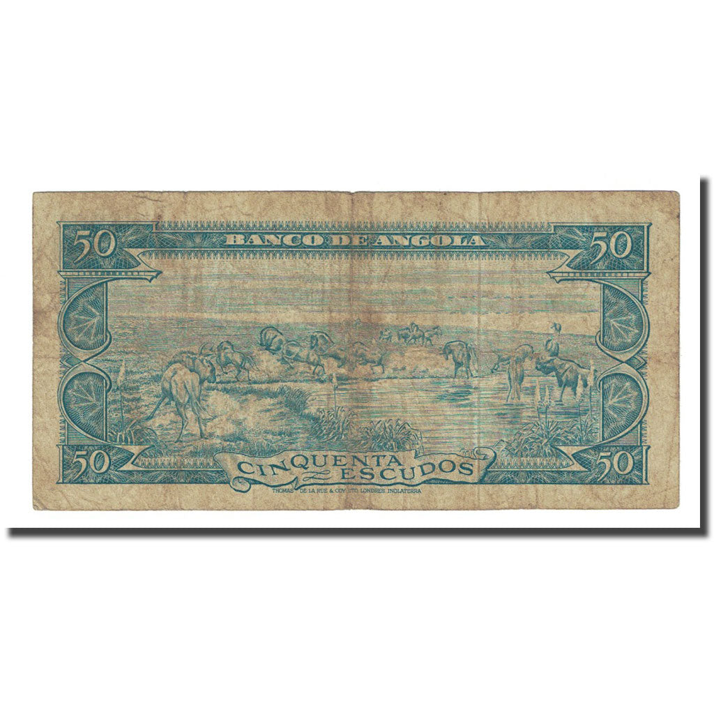 Banknote, Angola, 50 Escudos, 1962-06-10, KM:93, VF(20-25)