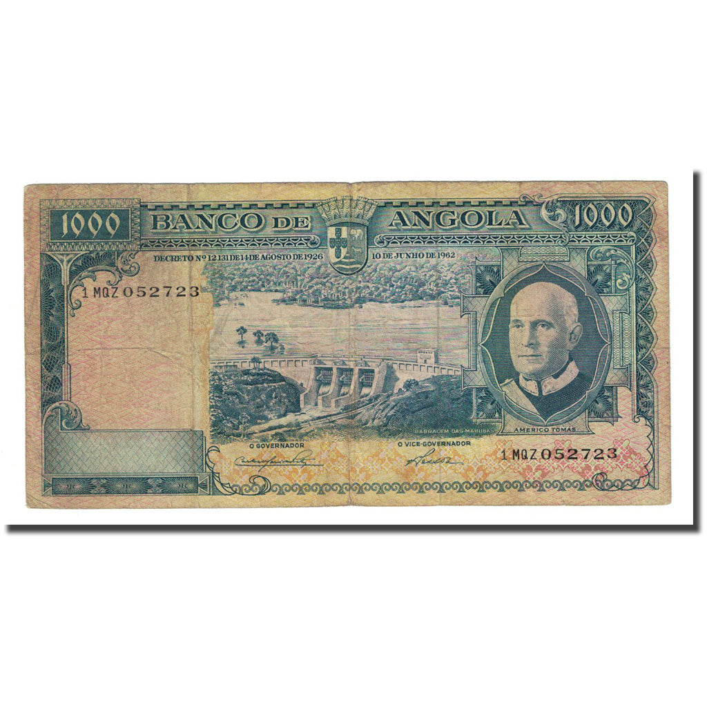 Billete, 1000 Escudos, Angola, 1962-06-10, KM:96, MBC