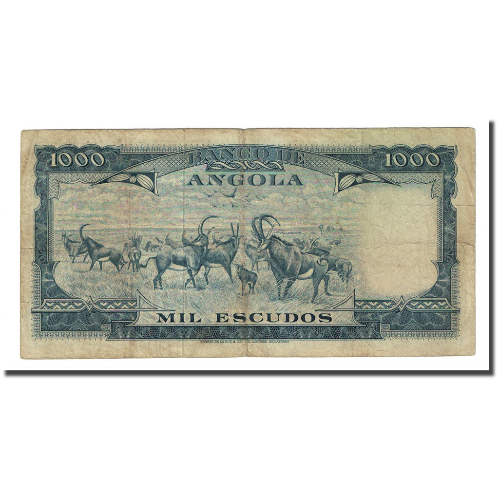 Billete, 1000 Escudos, Angola, 1962-06-10, KM:96, MBC