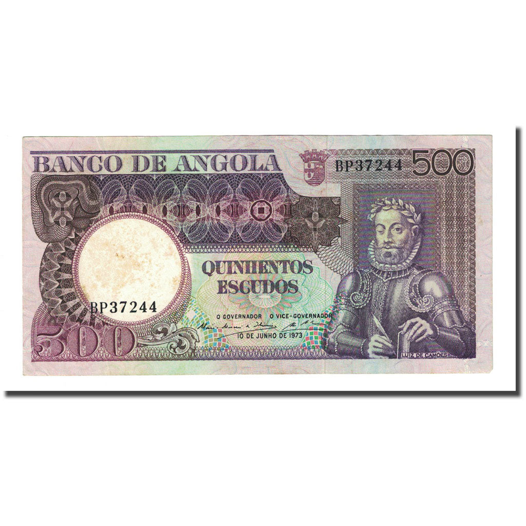 Billete, 500 Escudos, Angola, 1973-06-10, KM:107, EBC+