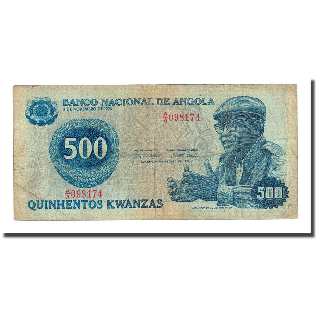 Billete, 500 Kwanzas, Angola, 1979-08-14, KM:116, BC