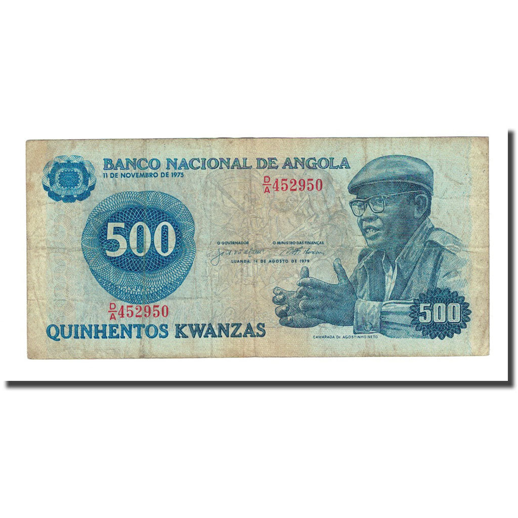 Billete, 500 Kwanzas, Angola, 1979-08-14, KM:116, BC
