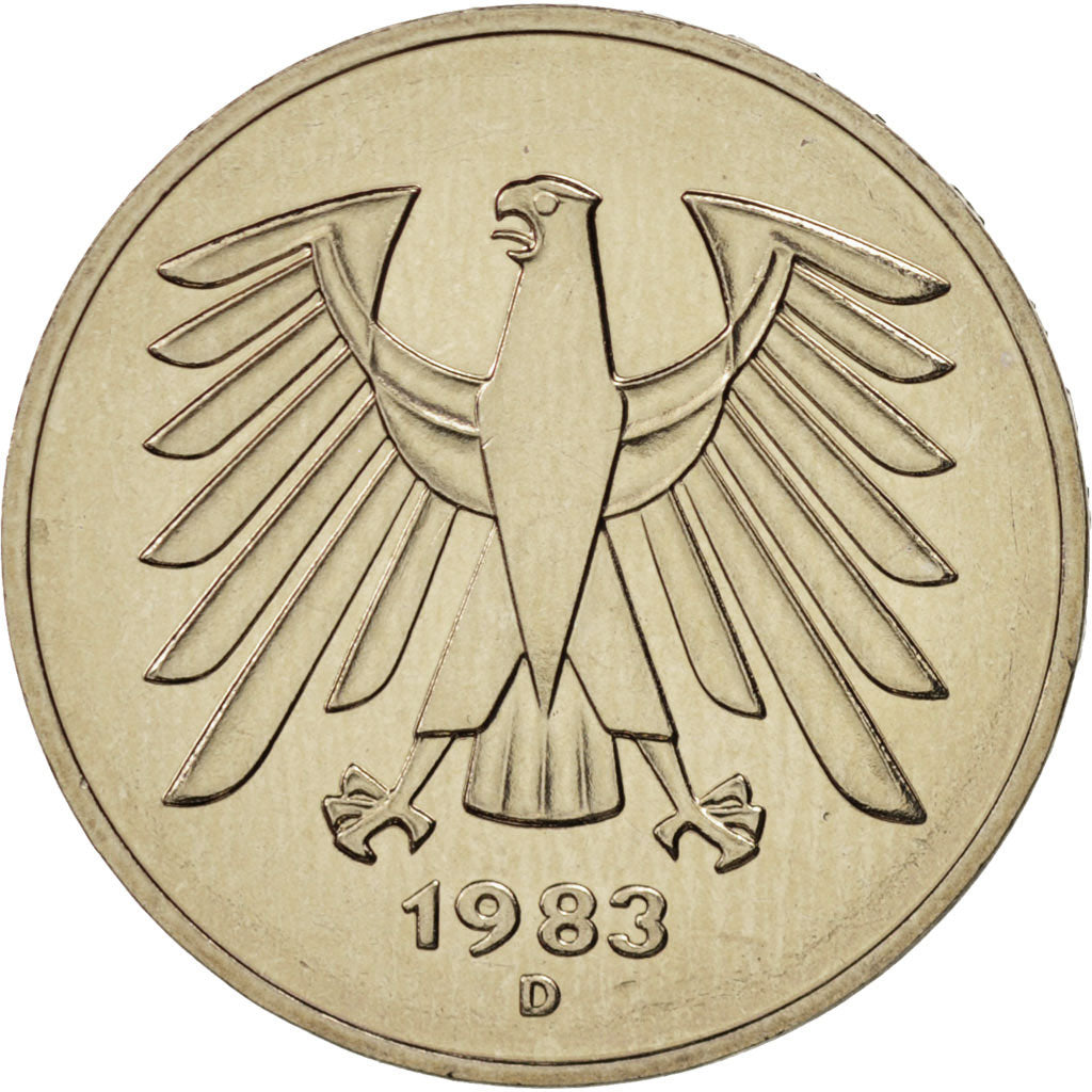 GERMANY - FEDERAL REPUBLIC, 5 Mark, 1983, Munich, MS(63), KM 140.1