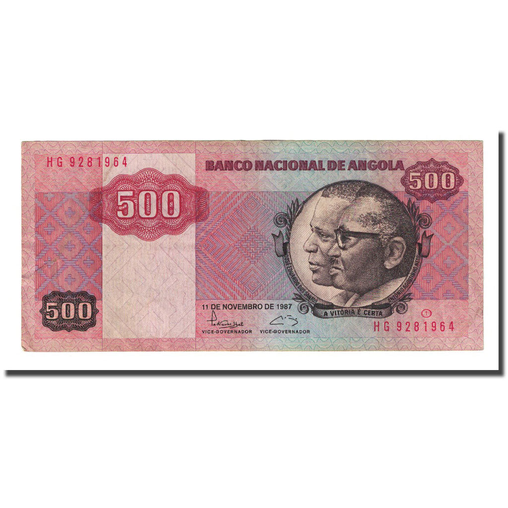 Billete, 500 Kwanzas, Angola, 1987-11-11, KM:120b, MBC+