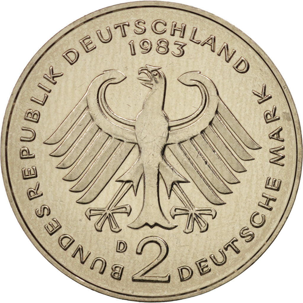 Moneta, GERMANIA - REPUBBLICA FEDERALE, 2 Mark, 1983, Munich, SPL, Nichel