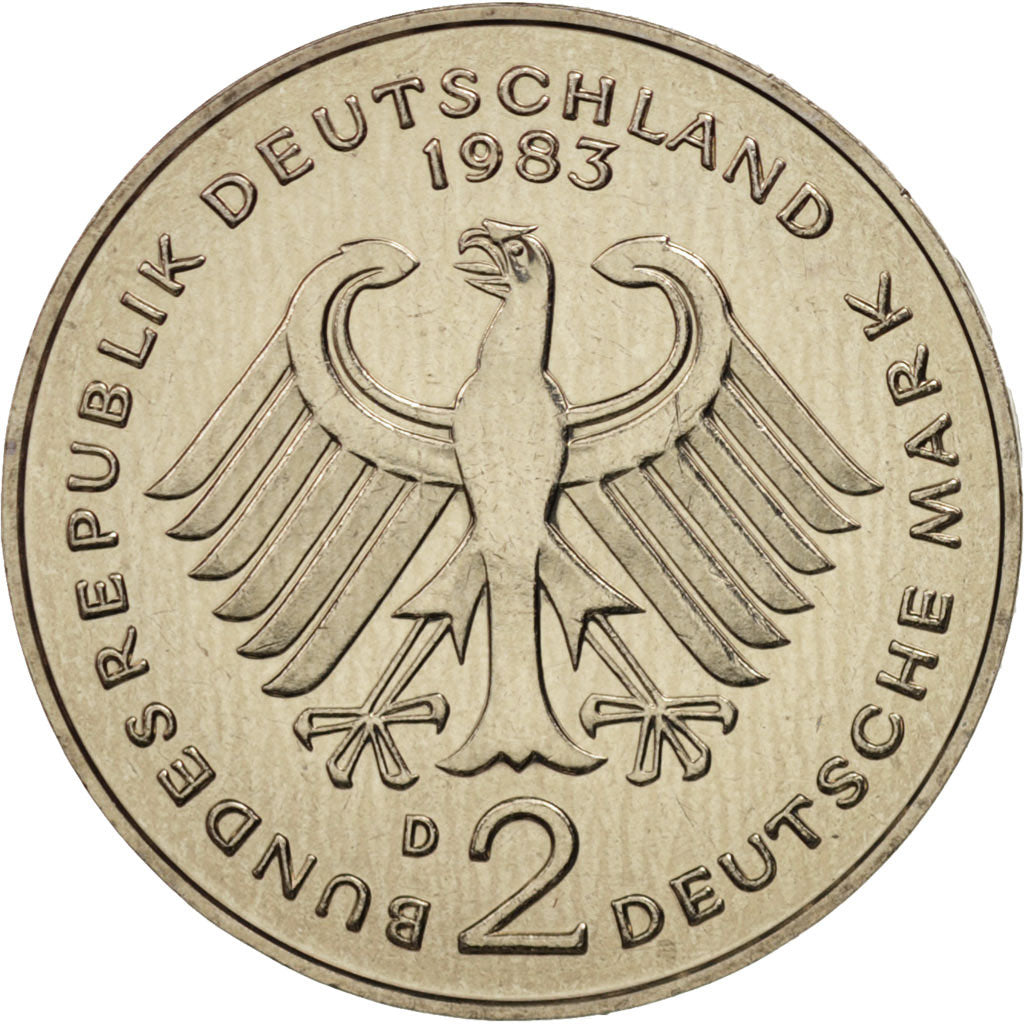 GERMANY - FEDERAL REPUBLIC, 2 Mark, 1983, Munich, MS(63), KM A127