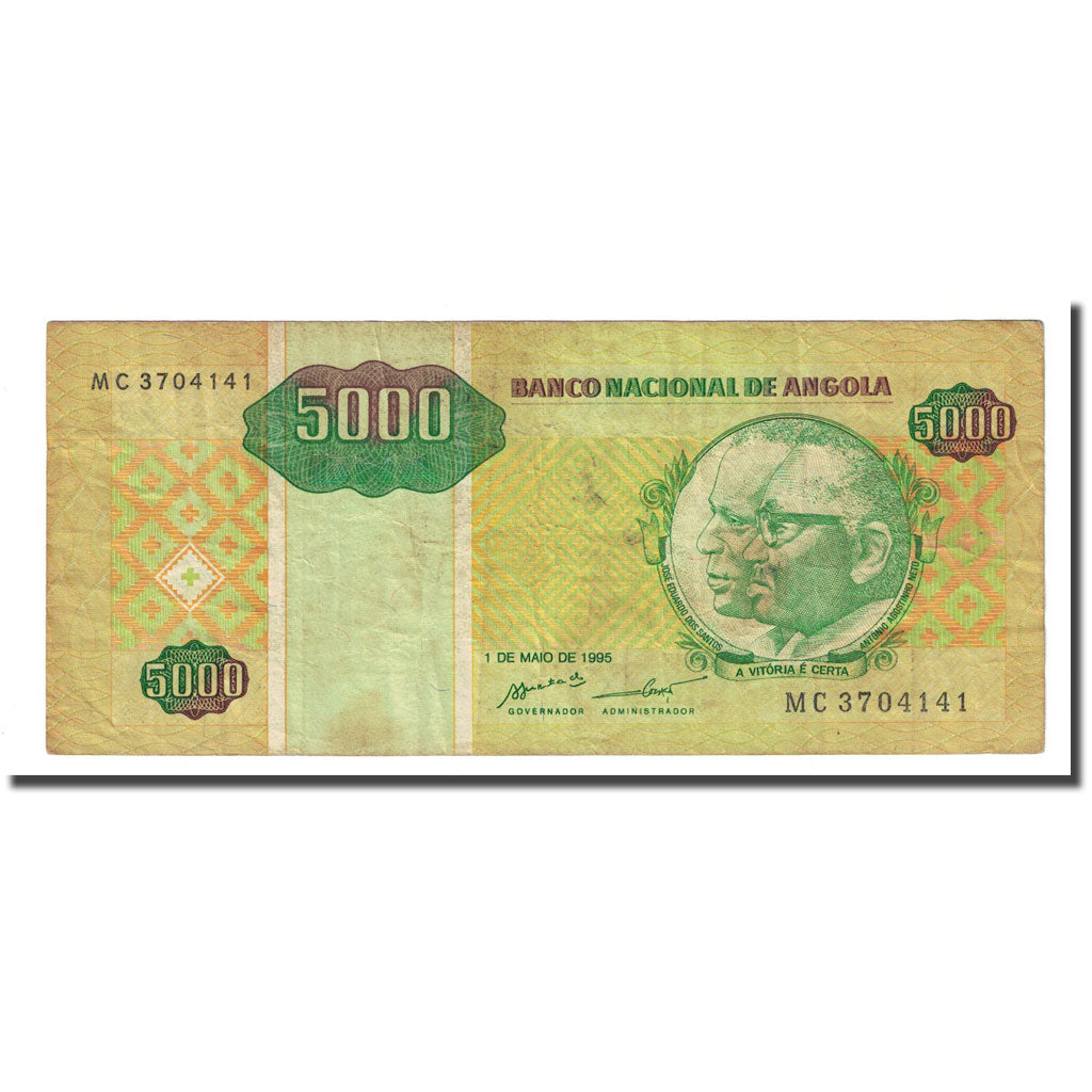 Billet, Angola, 5000 Kwanzas Reajustados, 1995-05-01, KM:136, TB
