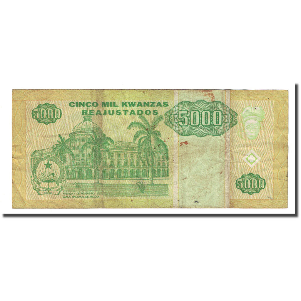 Banconote, Angola, 5000 Kwanzas Reajustados, 1995-05-01, KM:136, MB+