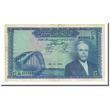 Banknote, Tunisia, 5 Dinars, 1962-03-20, KM:61, AU(50-53)