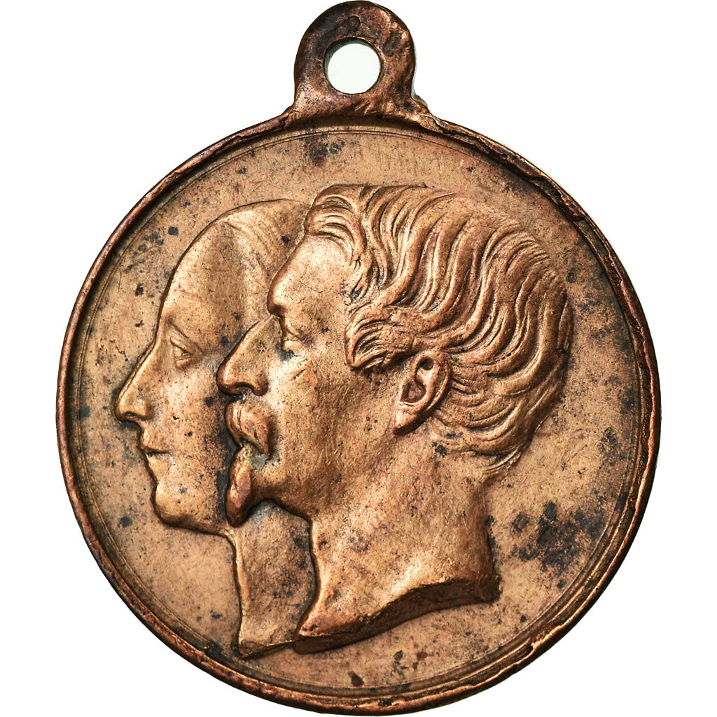France, Medal, Mariage de Napoléon III et Eugénie à Notre Dame, 1853
