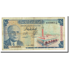 Banknote, Tunisia, 1/2 Dinar, 1965-06-01, KM:62a, VF(20-25)