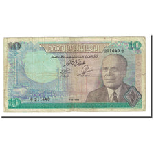 Banknote, Tunisia, 10 Dinars, 1969-06-01, KM:65a, F(12-15)