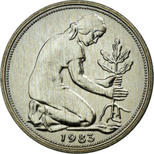 Coin, GERMANY - FEDERAL REPUBLIC, 50 Pfennig, 1983, Munich, MS(63)