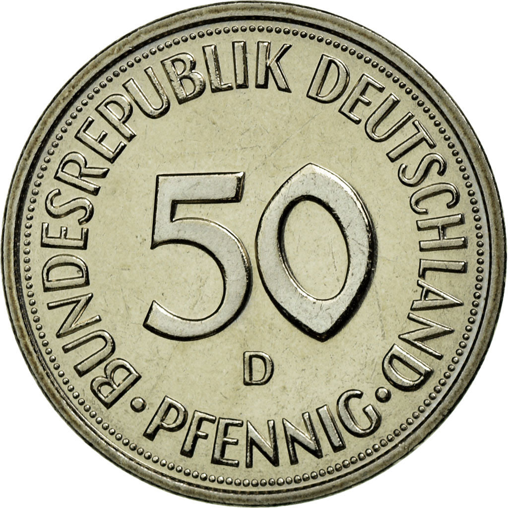 Coin, GERMANY - FEDERAL REPUBLIC, 50 Pfennig, 1983, Munich, MS(63)