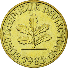Coin, GERMANY - FEDERAL REPUBLIC, 10 Pfennig, 1983, Munich, MS(63), Brass Clad