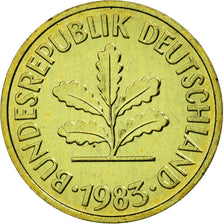 Coin, GERMANY - FEDERAL REPUBLIC, 5 Pfennig, 1983, Munich, MS(63), Brass Clad