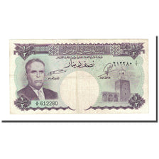 Banknote, Tunisia, 1/2 Dinar, KM:57, AU(55-58)