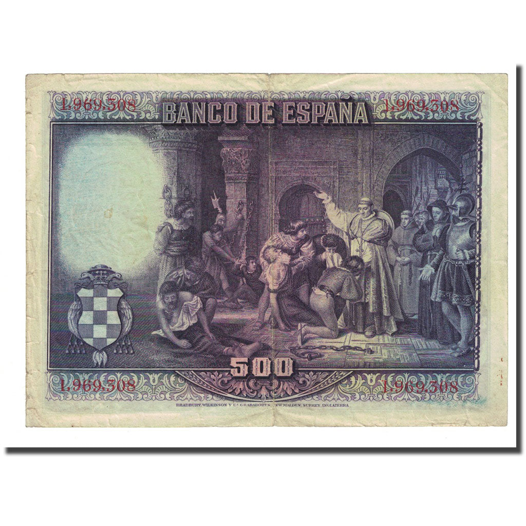 Banknote, Spain, 500 Pesetas, 1928-08-15, KM:77a, EF(40-45)