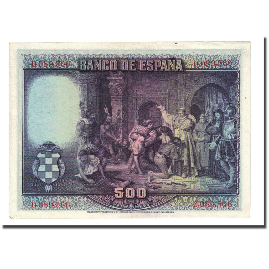 Banknote, Spain, 500 Pesetas, 1928-08-15, KM:77a, UNC(63)