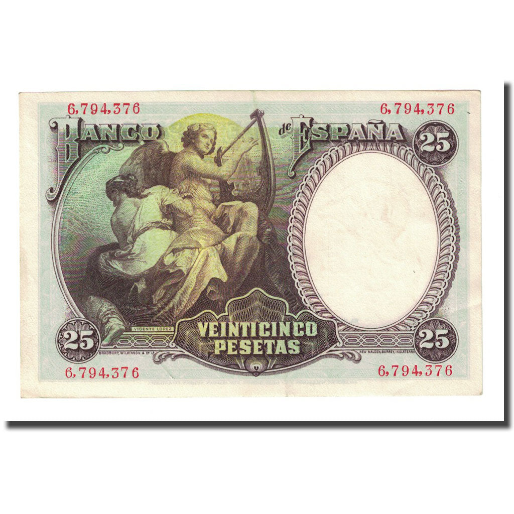 Banknote, Spain, 25 Pesetas, 1931-04-25, KM:81, UNC(63)
