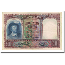 Biljet, Spanje, 500 Pesetas, 1931-04-25, KM:84, TTB