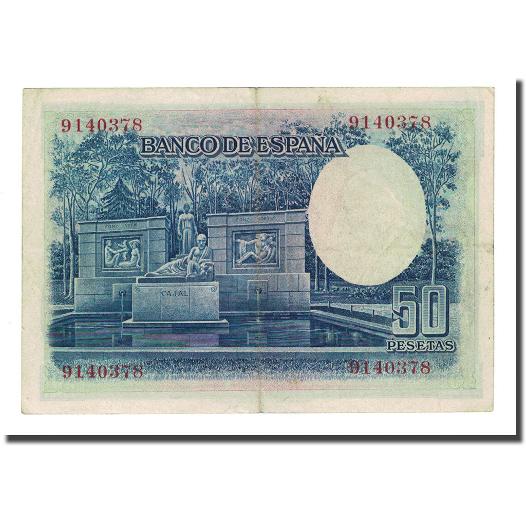 Banknote, Spain, 50 Pesetas, 1935-07-22, KM:88, AU(50-53)
