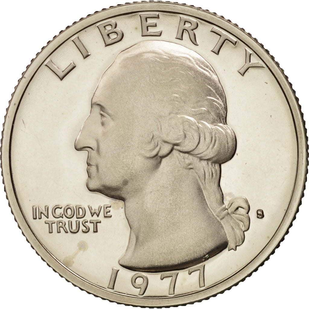 United States, Washington Quarter, 1977, San Francisco, MS(65-70), KM A164a