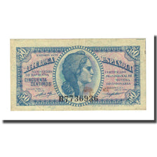 Geldschein, Spanien, 50 Centimos, 1937, KM:93, S